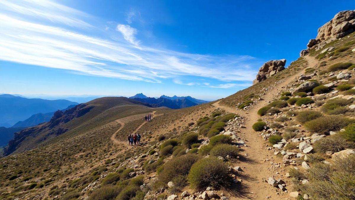 Senderos para ascensiones en terrenos rocosos fáciles