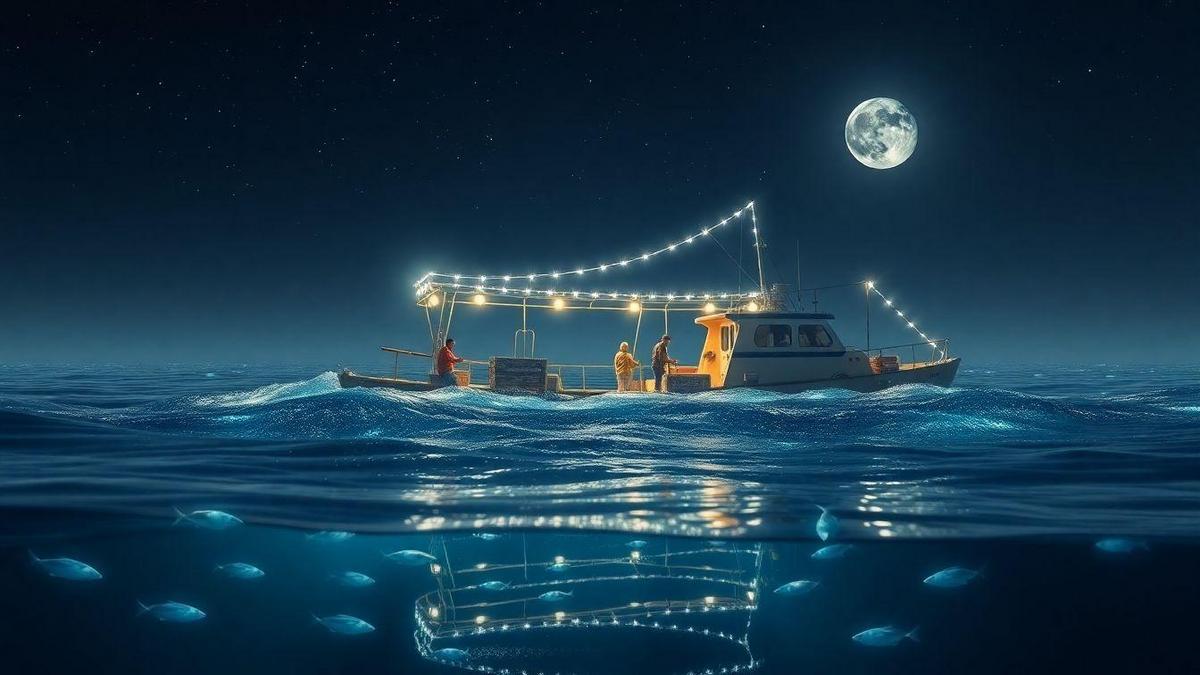 Estrategias de pesca nocturna en aguas profundas