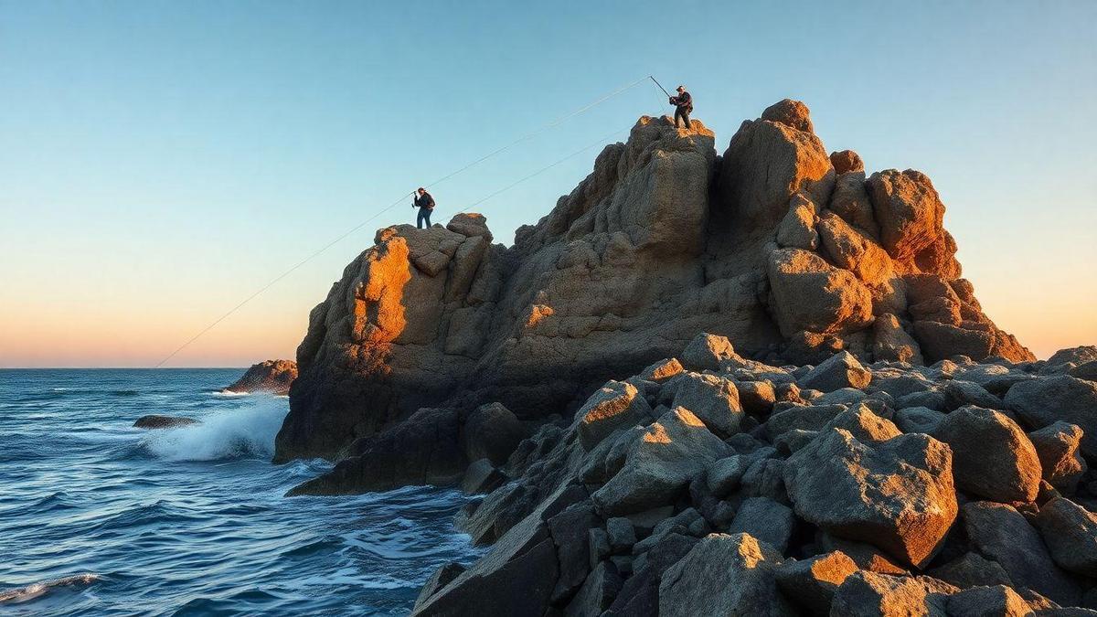 Técnicas de pesca con red en rocas