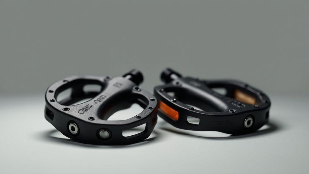 Elección de pedales con reflectores y antideslizantes